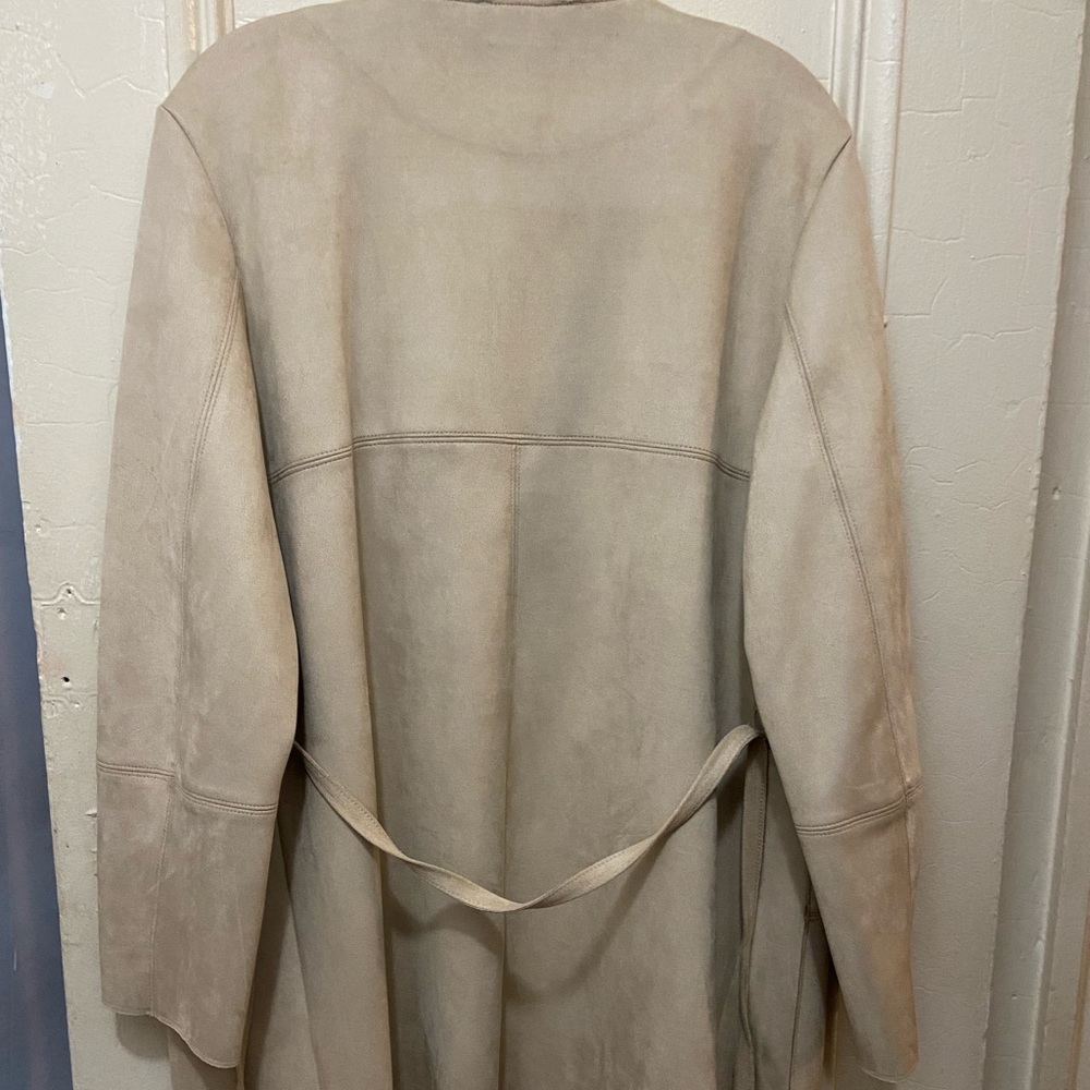 Faux suede coat